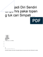 Jadilah Diri Sendiri Tanpa Harus Pakai Topeng untuk Cari Simpati