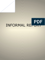 Informal Report