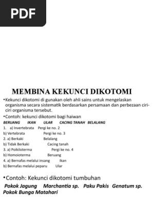 Kekunci Dikotomi Pdf