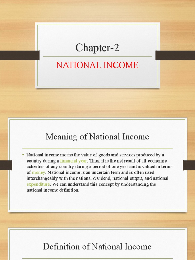 Chapter-2 NATIONAL INCOME | PDF | Measures Of National Income And ...