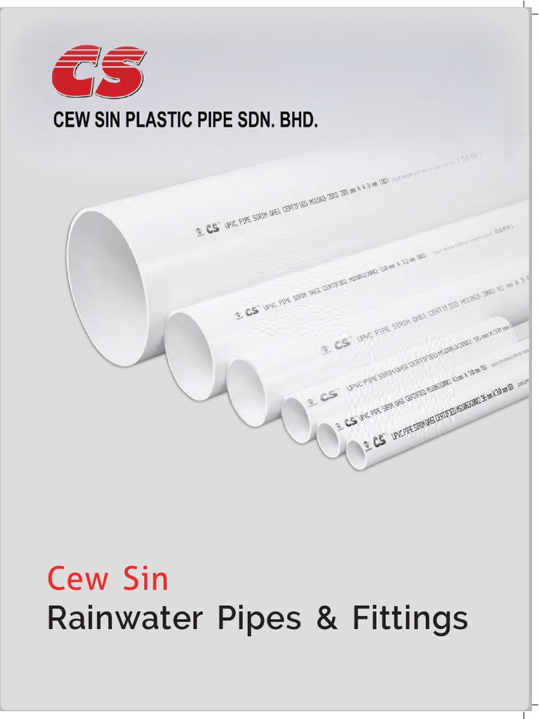Rainwater Pipes Fittings CEW SIN | PDF | Pipe (Fluid Conveyance ...