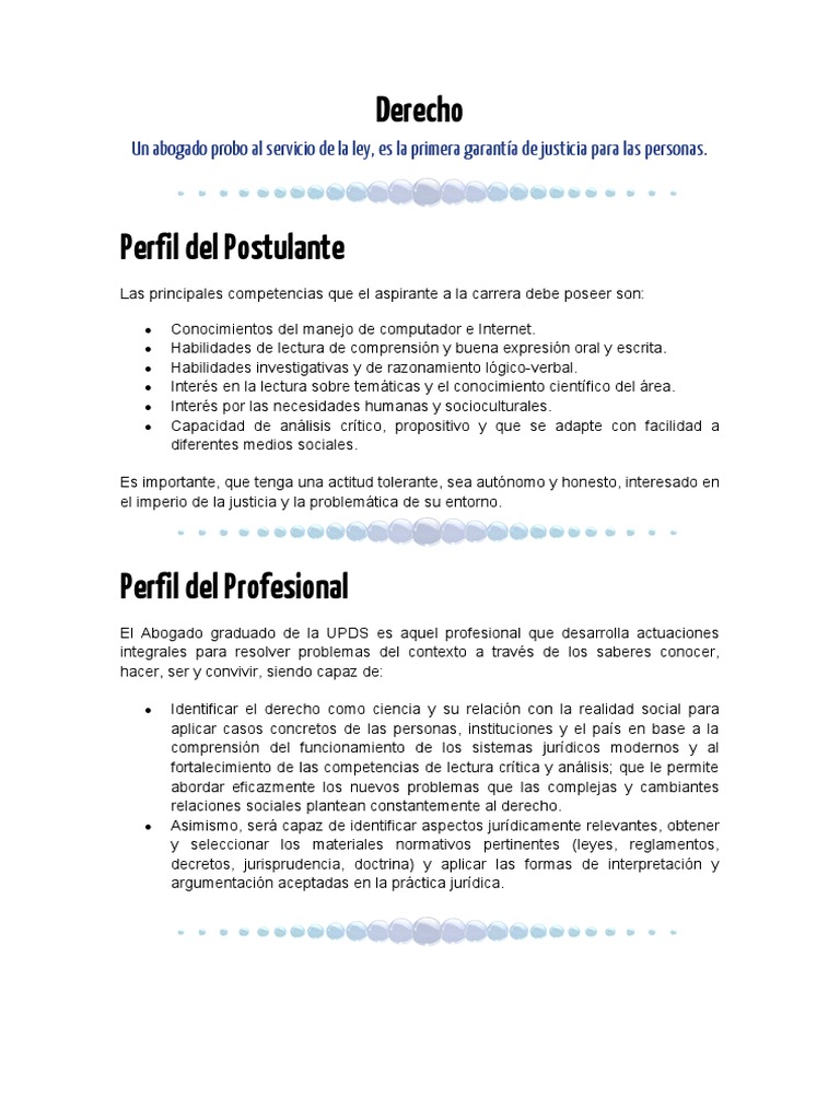 Perfil Derecho | PDF | Justicia | Crimen y violencia