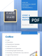 Logic & Propositional Equivalence: KS091201 Matematika Diskrit (Discrete Mathematics)