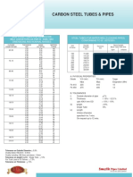 Technical Data for Carbon Steel Tubes & Pipes