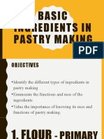Basic Ingredients in Pastry Making