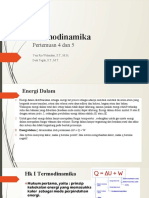 Termodinamika: Pertemuan 4 Dan 5