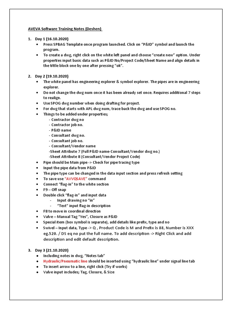 AVEVA P&ID Software Training Guide | PDF | Computers