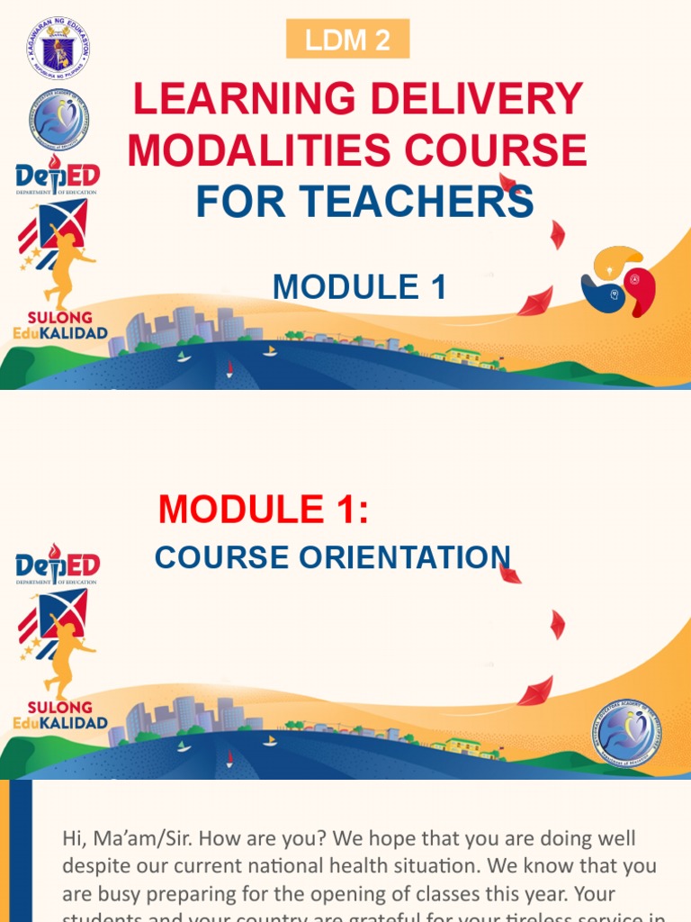 Learning Delivery Modalities Course: For Teachers | PDF | Facilitator ...