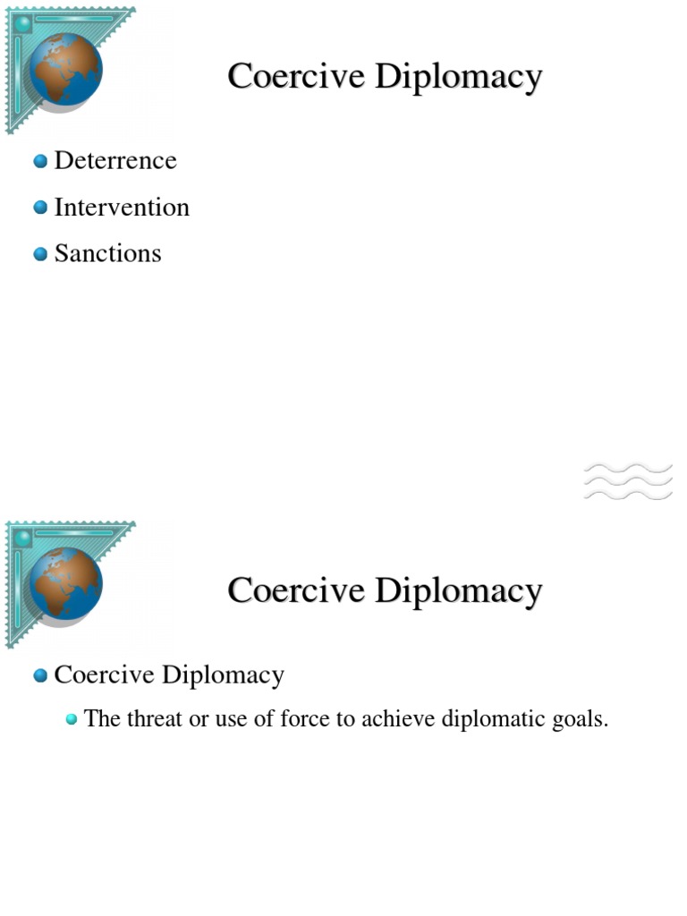 Coercive Diplomacy PDF Mutual Assured Destruction Deterrence Theory