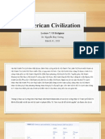 American Civilization: Lecture 7: US Religions