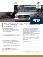 Private Security Company Operations Ansi/Asis Psc.1: Why Choose Mss Global? The Benefits of Psc.1 Certification