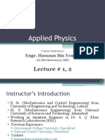 Applied Physics Lecture