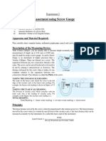 Lab Manual (Screw Gauge) PDF