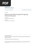 Download 2004 - Experience Based Reasoning for Recognising Fraud and Deception by Franck Dernoncourt SN48096749 doc pdf