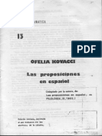Kovacci Las Proposiciones en Español