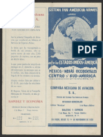 Pan American Airways Bulletin Mexicana