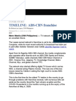 TIMELINE: ABS-CBN Franchise: Cover Story