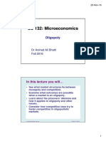 SS 132: Microeconomics SS 132: Microeconomics: Oligopoly Oligopoly