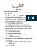 Hinigaran National High School: Summative Test Modules 7,8 and 9