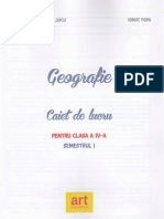Geografie - Clasa 4. Sem. 1 - Caiet de Lucru - Carmen Radulescu PDF