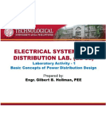 EE 8L Lab. Activity-1 (Basic Concept of Power Distribution Design)