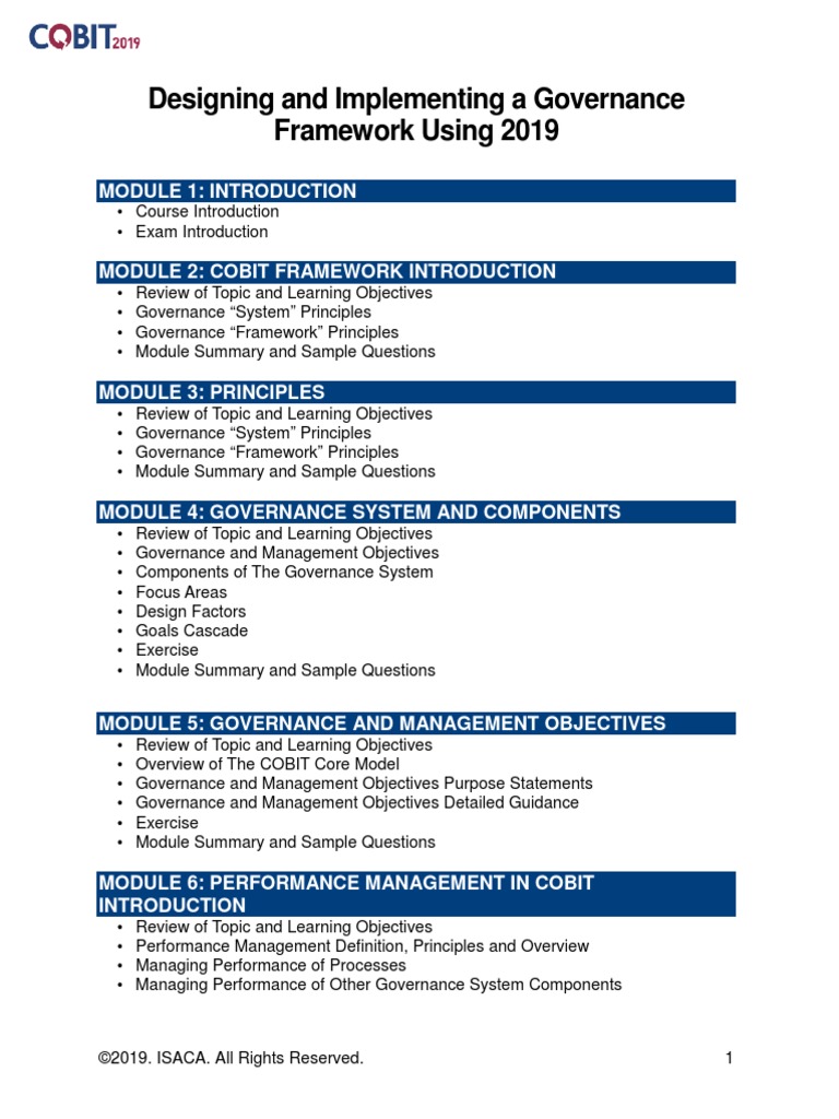 COBIT-2019 Testantworten