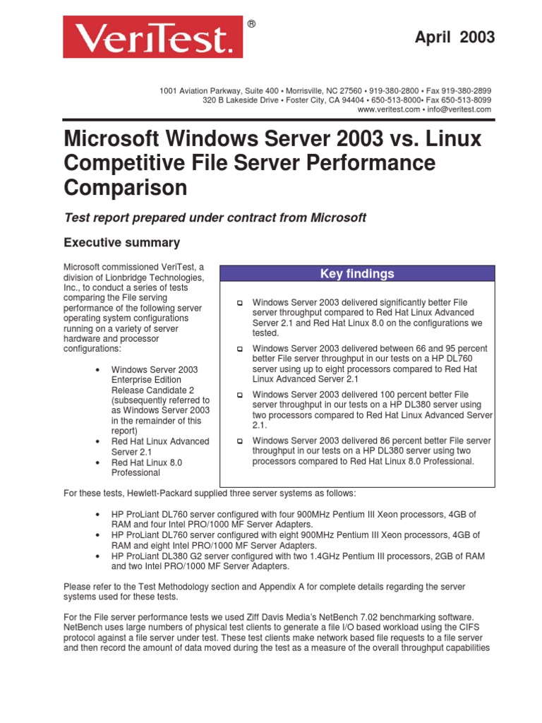 Netbench | PDF