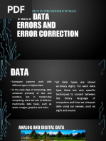 Text Data Errors and Error Correction: Mathematics in The Modern World