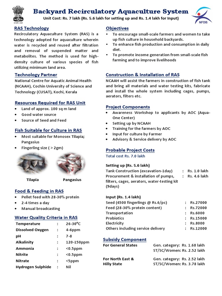 6 Backyard Recirculatory Aquaculture System Pdf Aquaculture