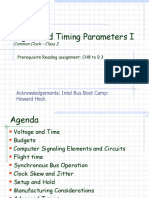 Signal and Timing Parameters I: Acknowledgements: Intel Bus Boot Camp: Howard Heck