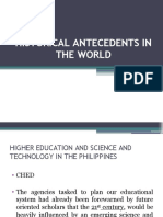 Historical Antecedents in The World