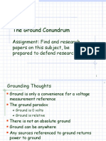 The Ground Conundrum: Assignment: Find and Research Papers On This Subject, Be Prepared To Defend Research