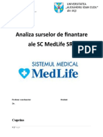 Analiza Surselor de Finantare Ale SC Medlife SRL