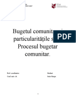 Bugetul Comunitar Și Particularitățile Sale. Procesul Bugetar Comunitar.