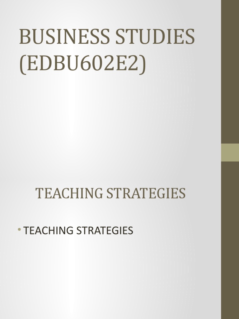 Teaching Strategies For Teachers PDF Learning Teachers