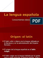 La Lengua Española. Conocimientos Básicos