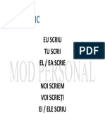 Indic: Eu Scriu Tu Scrii El / Ea Scrie Noi Scriem Voi Scrieți Ei / Ele Scriu