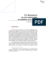 I-2. Ressources en Eau Souterraine Et Relations Avec Le Lac: D. D, G. F