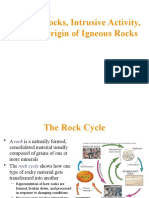 Igneous Rocks, Intrusive Activity, and The Origin of Igneous Rocks