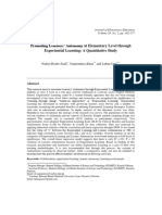 Promoting Learners' Autonomy at Elementary Level Through Experiential Learning: A Quantitative Study