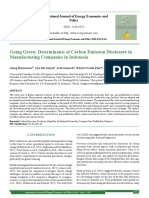 Going Green: Determinants of Carbon Emission Disclosure in Manufacturing Companies in Indonesia