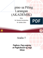 Aralin 5 Pagbuo Pag Uugnay at Pagbubuod