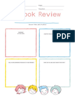 Pastel Primary School Book Review Worksheet