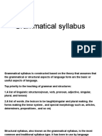 Grammatical Syllabus: A Structured Approach to Language Teaching