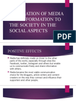 Implication of Media and Information To The Society in The Social Aspects