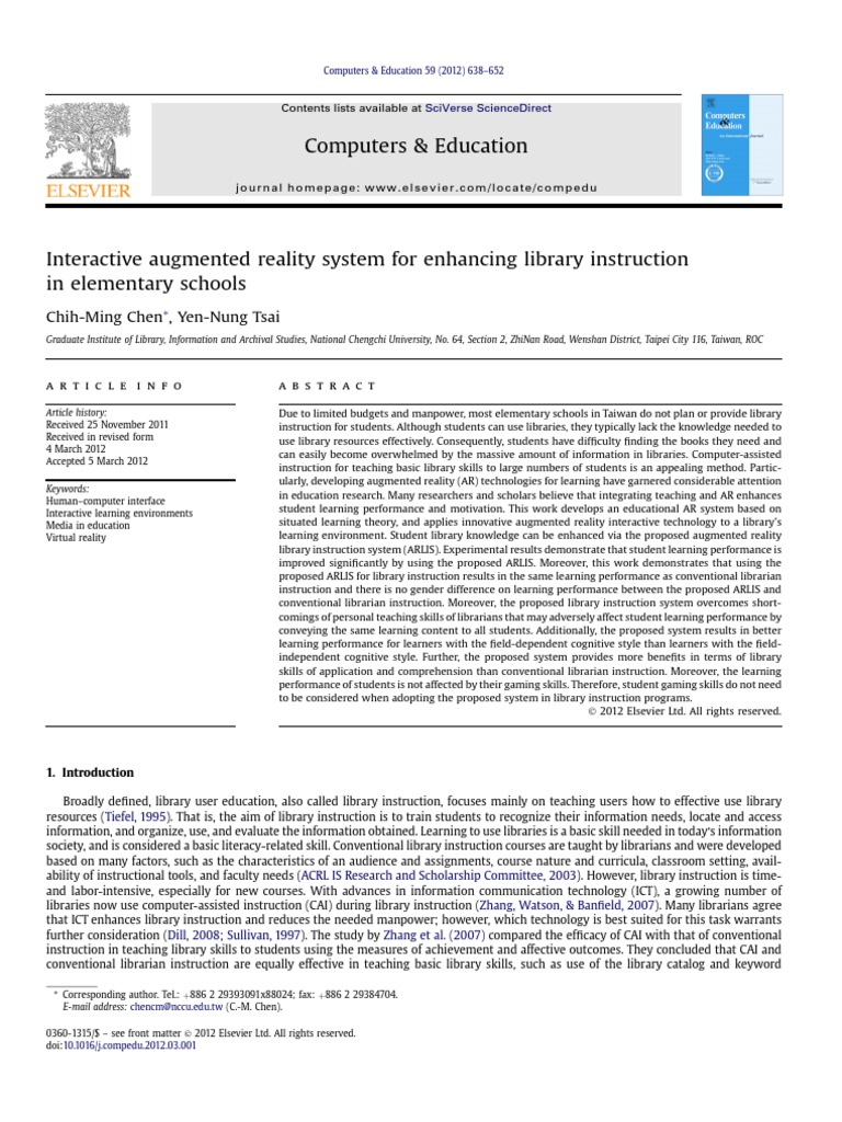 Augmented Reality for Library Instruction | PDF | Augmented Reality ...