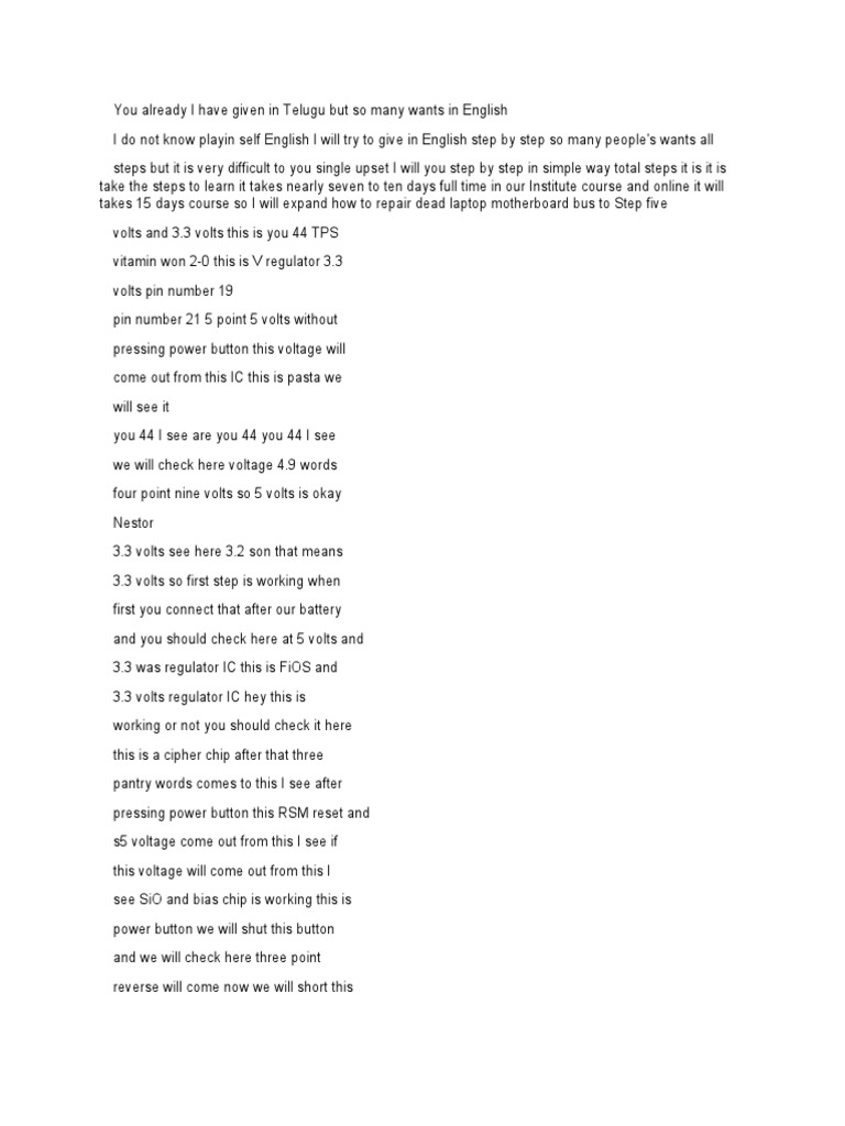 Laptop Repair Note PDF Manufactured Goods Computer Hardware