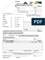 Works Inspection Request (Steel Work) : Section A