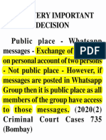 Hc Aurangabad holds sending of obscene messages on whatsapp number does not attract Section 294 IPC, quashes FIR filed by wife against husband for calling her a prostitute on whatsapp, Section 509 FIR maintained..