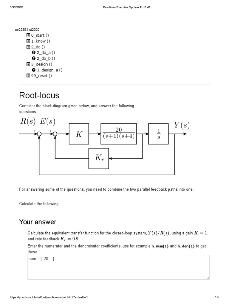 Analysis of a Feedback Control System with Parallel Rate Feedback Loops